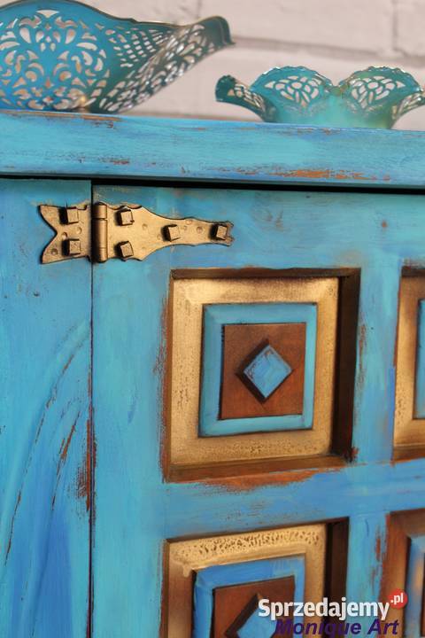 Turkusowa komoda boho oryginalna dolnośląskie Jelcz-Laskowice sprzedam