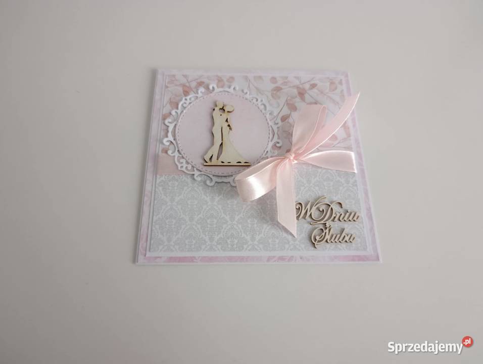 Kartka ślubna ręcznie wykonana handmade Łódź