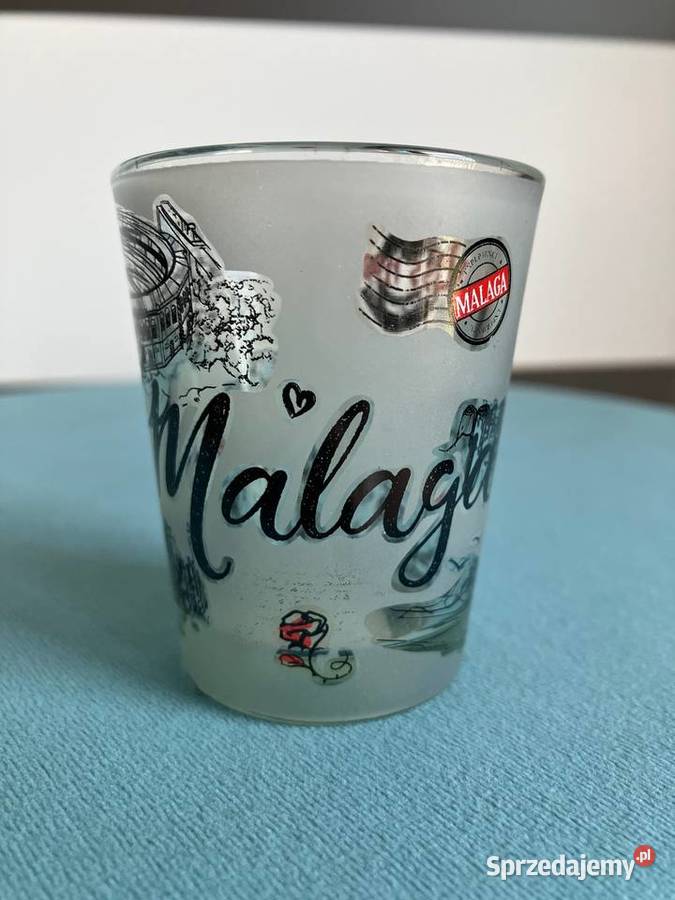 Nowy kieliszek pamiątka na prezent Malaga shot Nisko