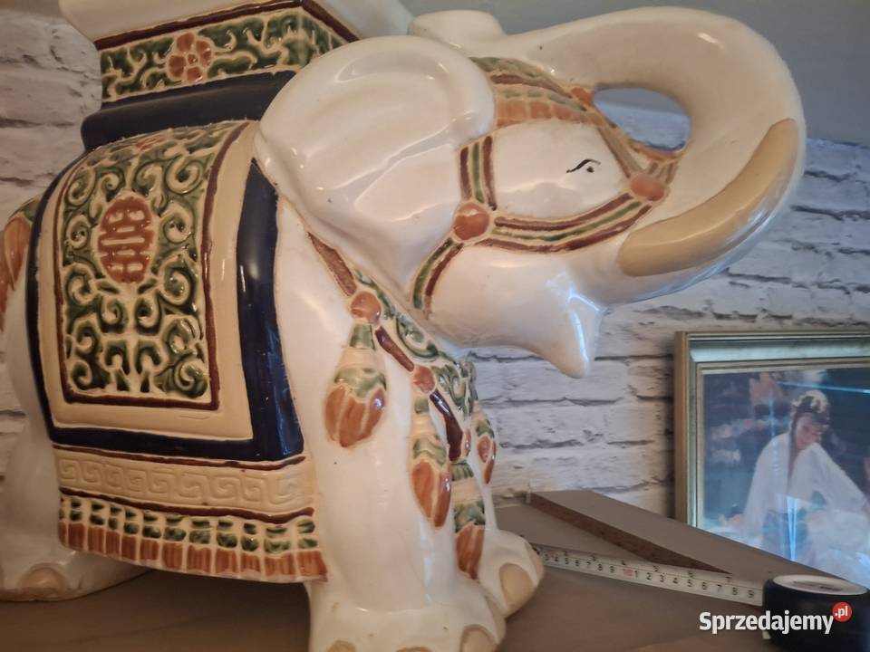 Słoń porcelana Chińska kwietnik Warszawa
