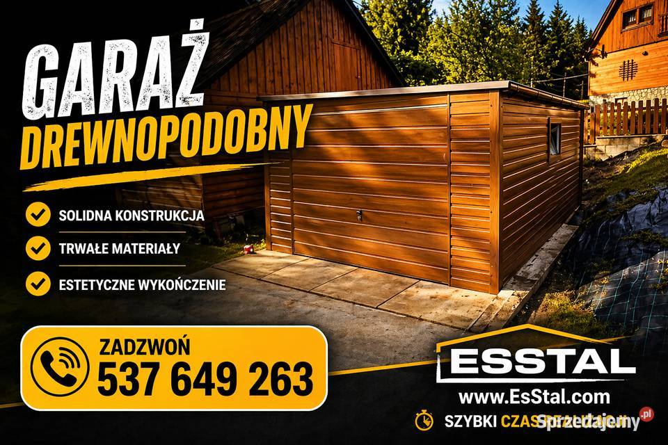 Garaż Blaszany JEDNOSPADOWY Garaże Blaszane 20m2 Nieruchomości Dębica