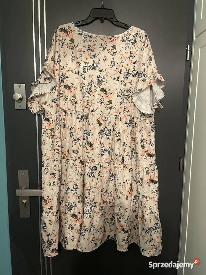 Shein Curve sukienka modny wzór kwiaty floral Choszczno