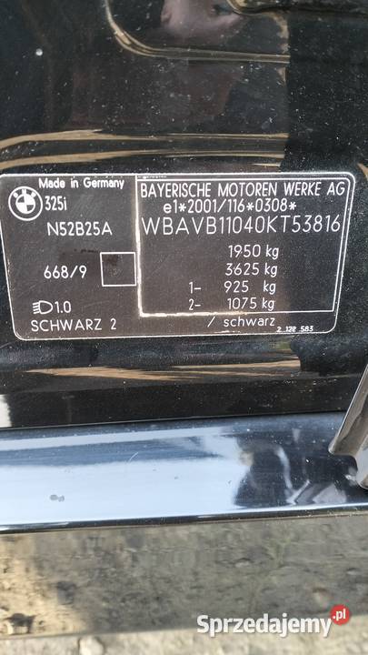 BMW 325i E90 N52B25A Rzeszów