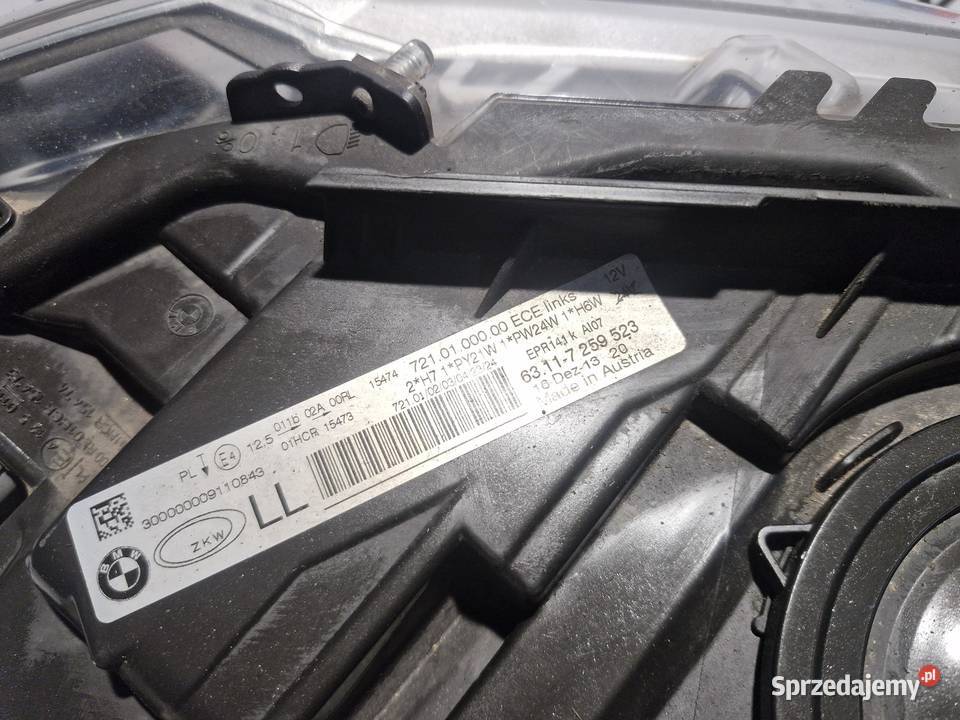 7259523 BMW F30 F31 LAMPA LEWY PRZÓD EUROPA sprzedam