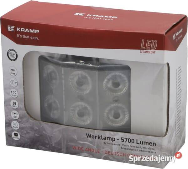 Lampa robocza LED prostokątna 60W 5700lm 936V
