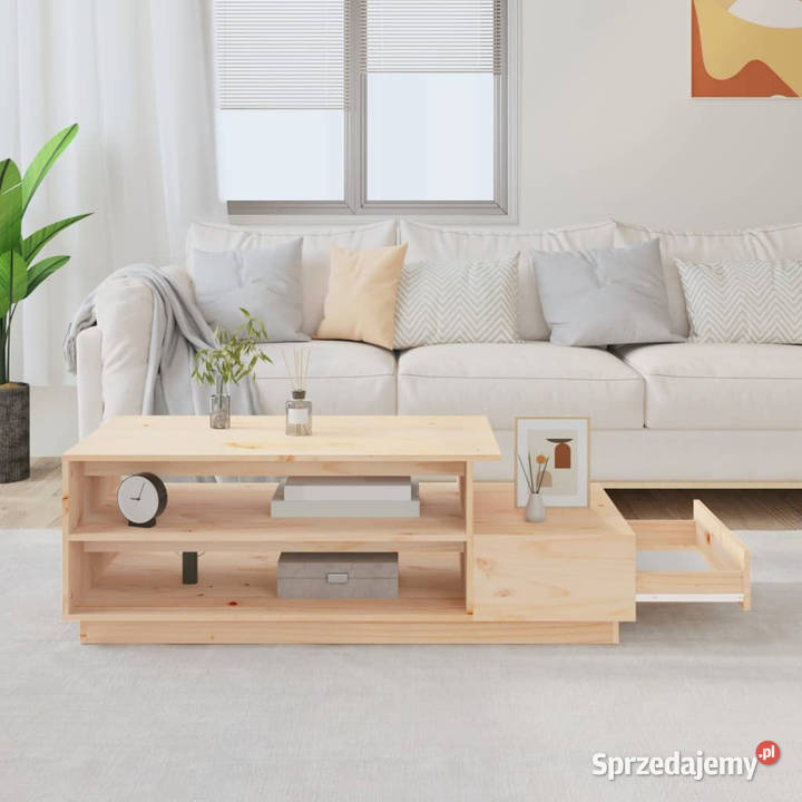 Stolik kawowy 120x50x405 lite drewno sosnowe Warszawa