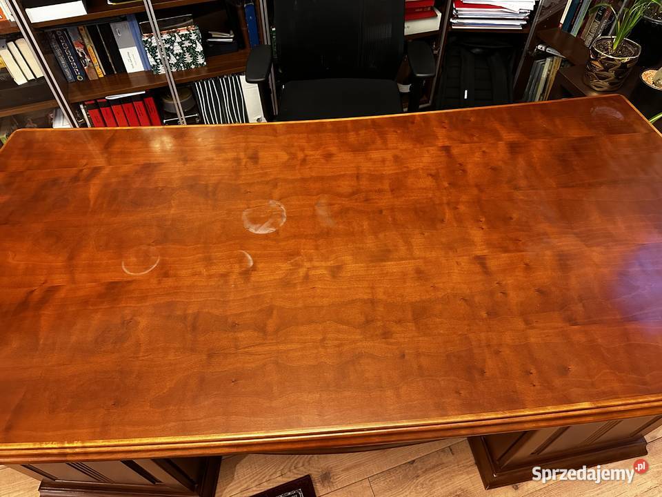 Piękne biurko kancelaryjne dyrektorskie orzech Bytom sprzedam