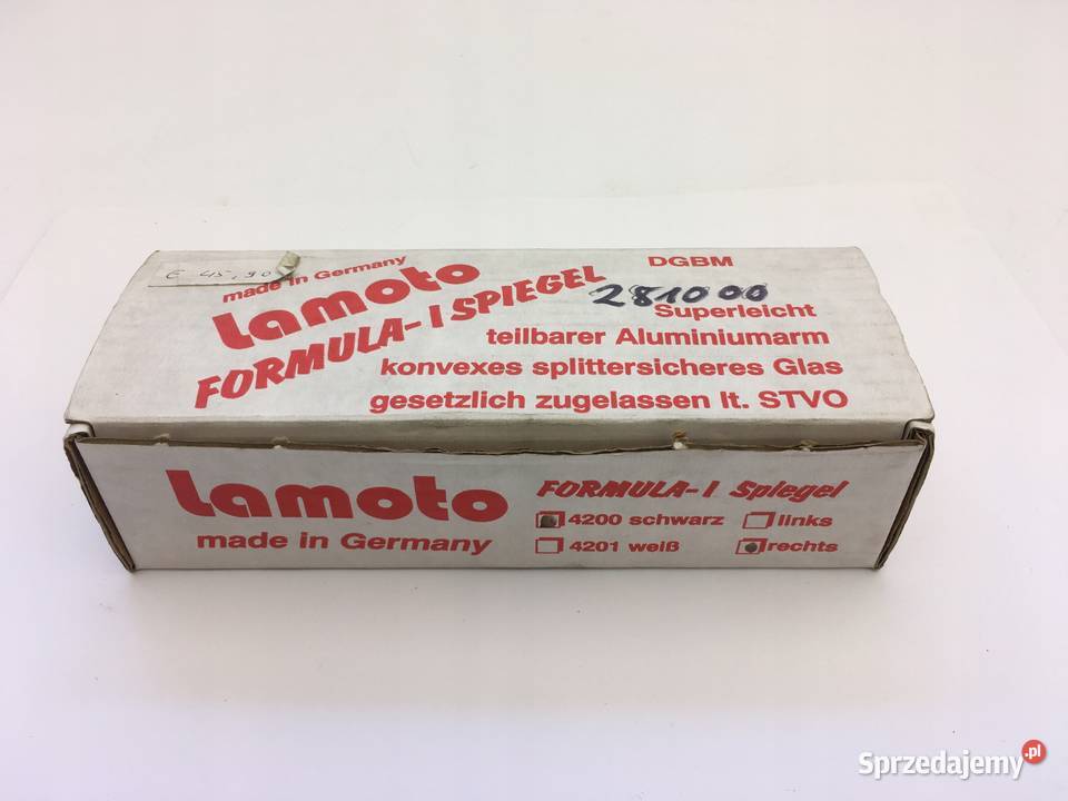 LAMOTO Lusterko motocyklowe tuning czarne M6 P Łobżenica