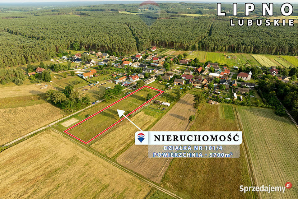 Na sprzedaż działka rolna 5700 m Lipno