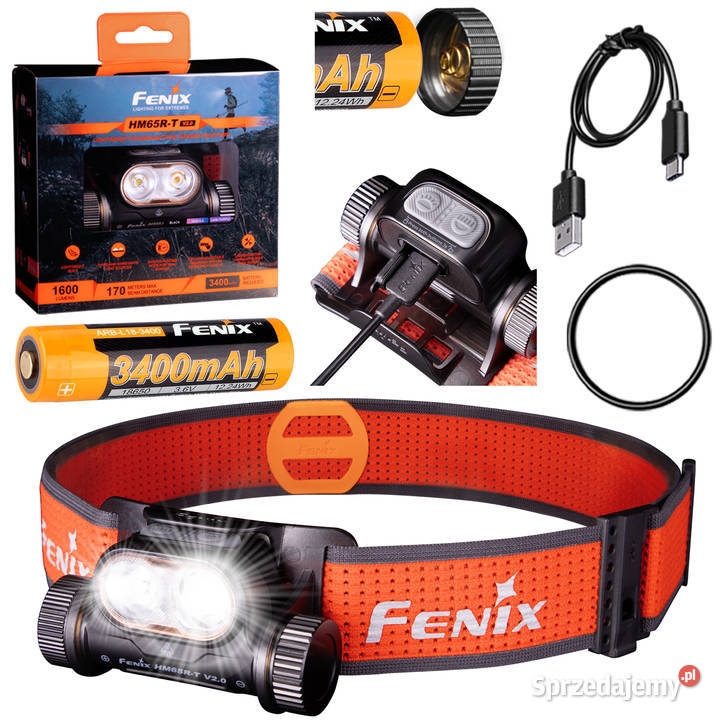 Latarka czołowa Fenix HM65RT V20 czarna Warszawa