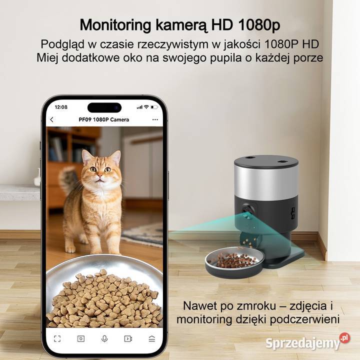 Podajnik karmy 3L ze stali nierdzewnej z WIFI i Łódź