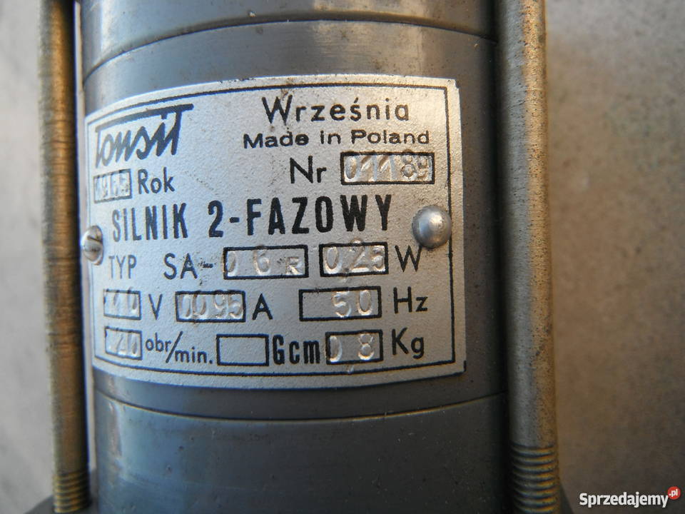 Silnik SA06R Tonsil 025W 110V 50Hz 120obrmin Produkcja mazowieckie