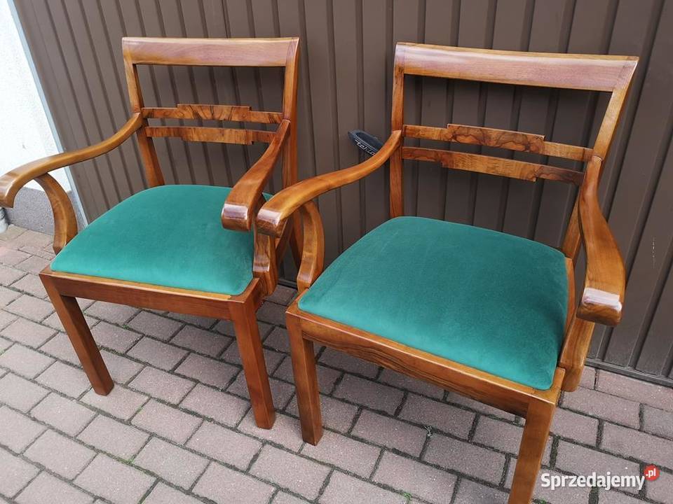 Stary Fotel Krzesło ARTDECO Orzech Gabinetowy Meble Swarzędz