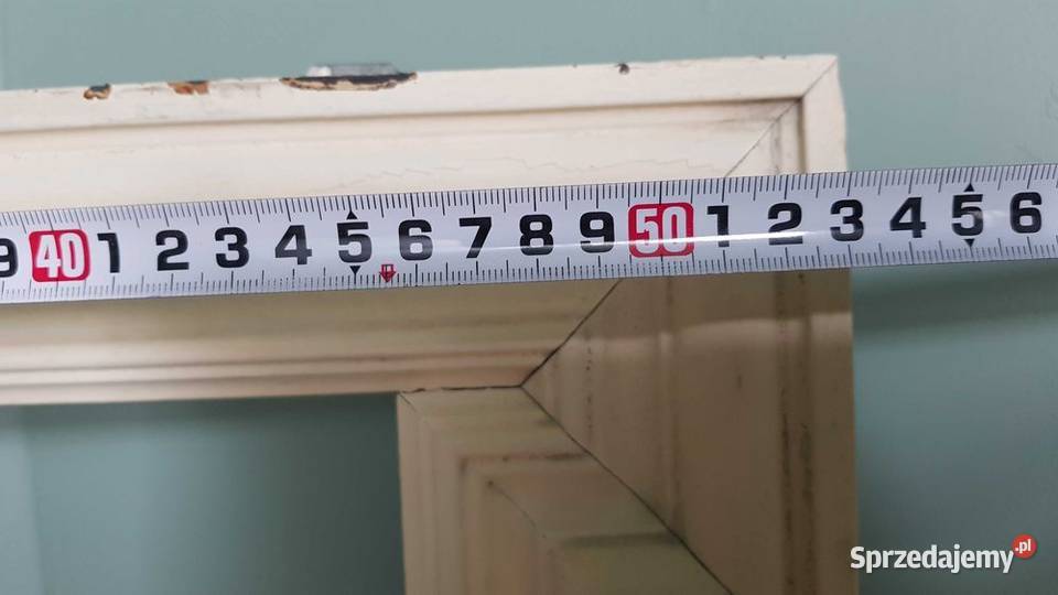 Stara biała drewniana rama na lustro obraz biały śląskie Katowice