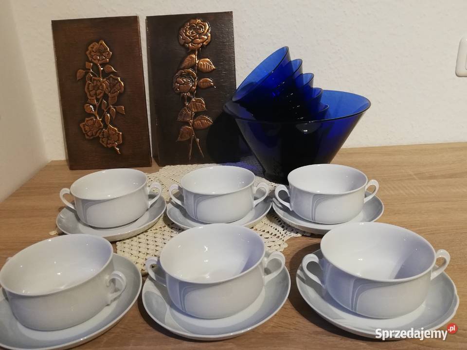 Bulionówki z talerzykami porcelana seltmann Gorlice
