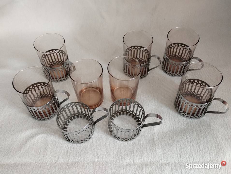 PRL Szklanki z Koszykami Cieszyn sprzedam