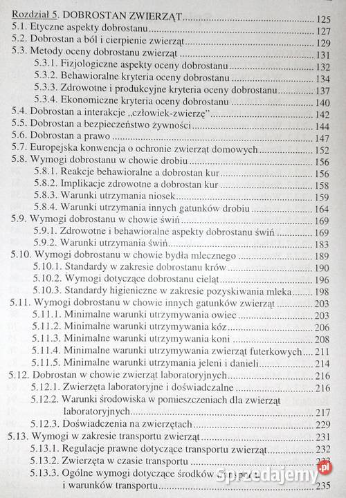 Higiena i dobrostan zwierząt gospodarskich Roman Chełm