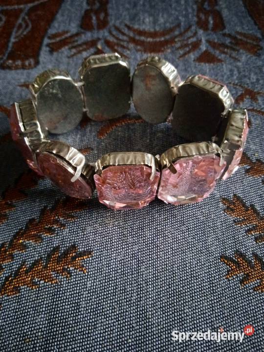 OKAZAŁA BRANSOLETA Z RóŻOWYMI FALSETOWANYMI Ozdoby Piła