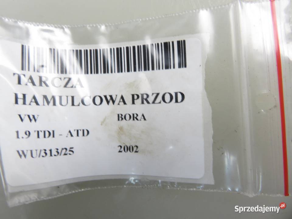 TARCZA HAMULCOWA PRZÓD VW BORA 19 TDI PD 101 ATD osobowe