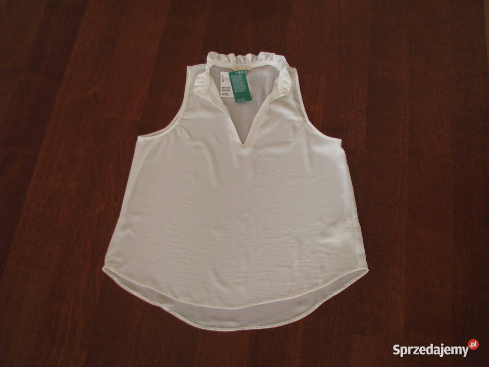 Letnia biała bluzka koszula luźny krój bez Brzegi