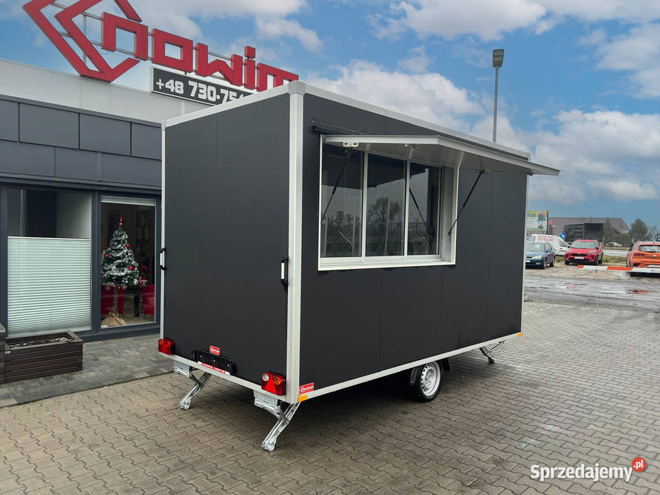 przyczepa gastronomiczna 4 m gotowy biznes Kotlin