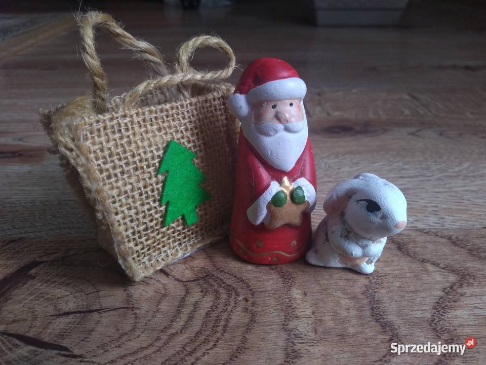 Figurka święty Mikołaj królik w koszyczku boże Wrocław