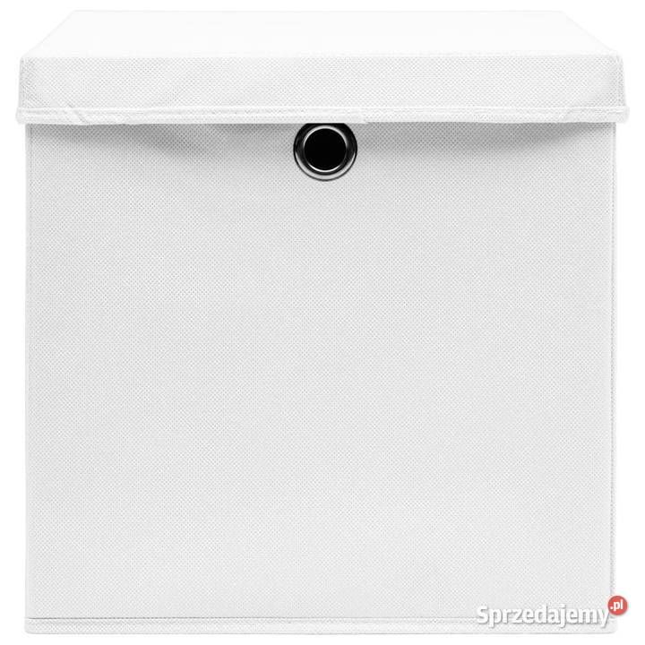 Pudełka z pokrywami 10 białe 32x32x32 tkanina mazowieckie Warszawa