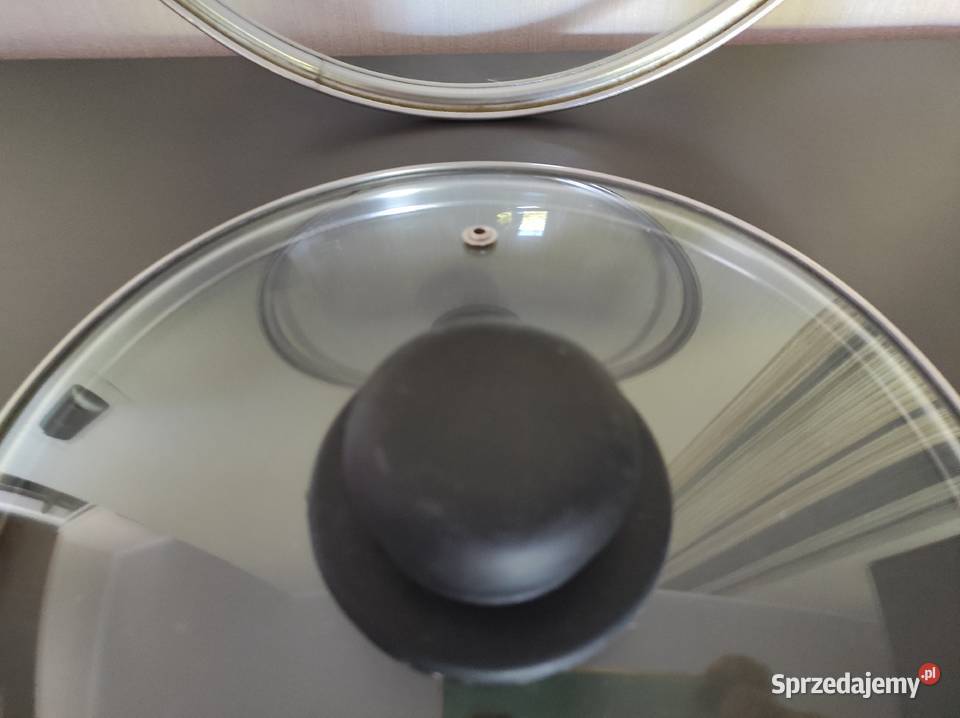 Pokrywki szklane żaroodporne 2 Akcesoria kuchenne Warpechy Stare