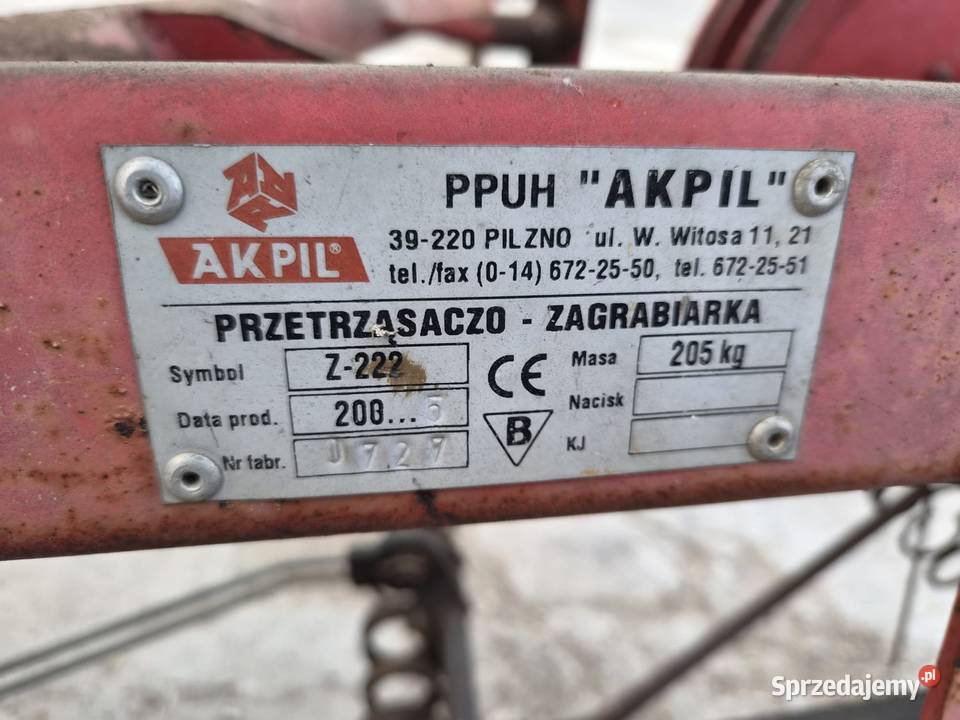 Zgrabiarka taśmowa nieuszkodzony Sochaczew