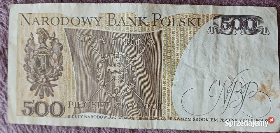 500 T Kościuszko seria FL 1VI19982 r Konin sprzedam