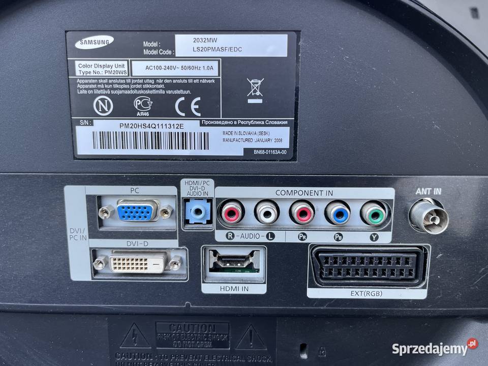 Monitor Samsung z tunerem TV 2032 MW Stary Sącz sprzedam
