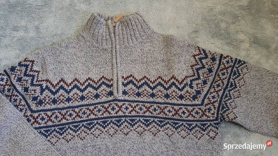 Sweter męski gruby szary sprzedam
