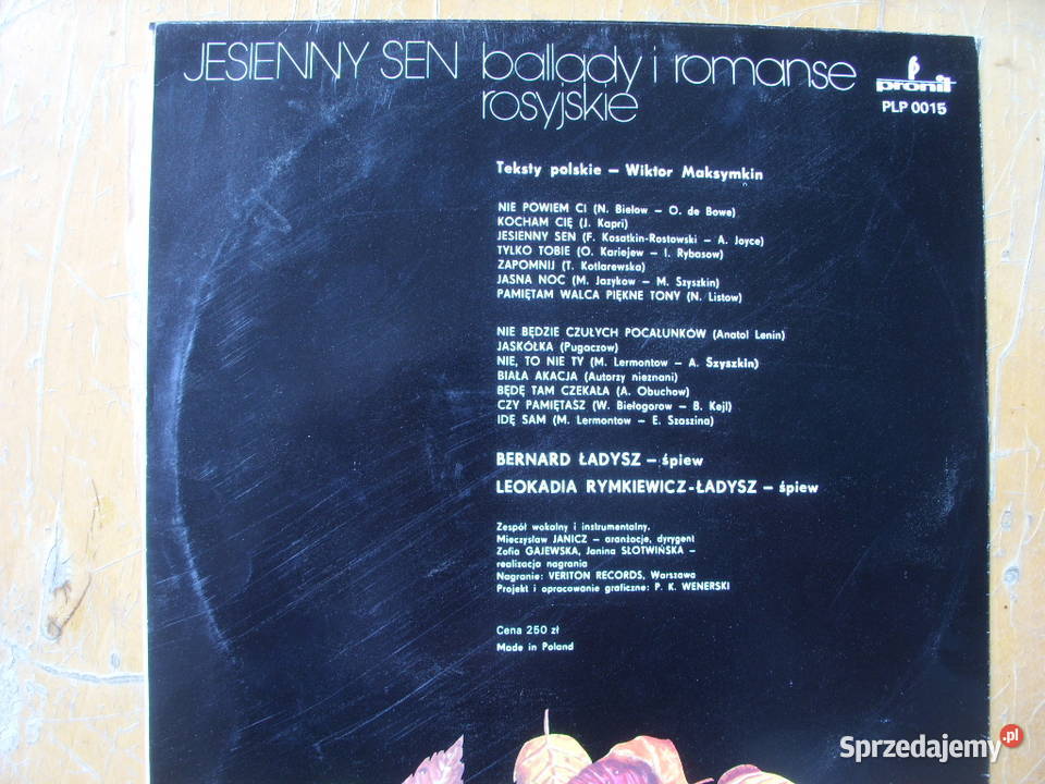 K BERNARD LADYSZSTARE ROMANSE ROSYJSKIE 2 LP płyta winylowa Wołów