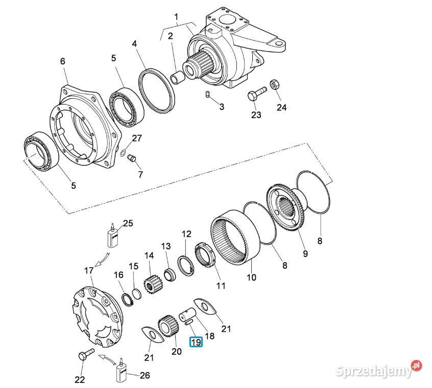kołek zwolnicy rolka klin 3426853M3 3676252M1 Rząśno sprzedam