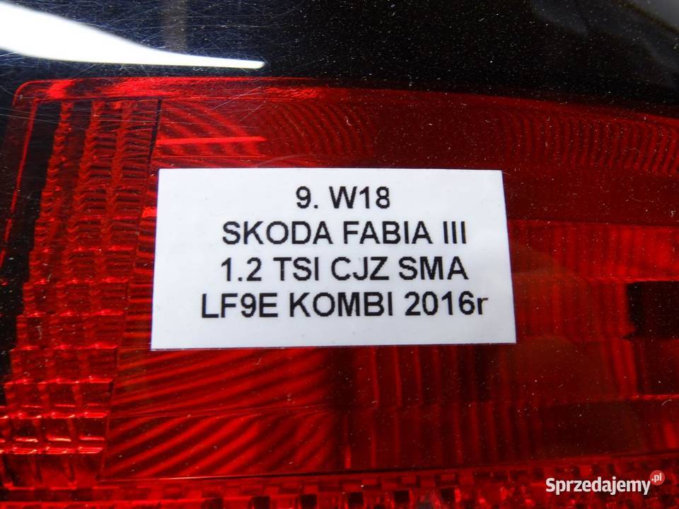 LAMPA PRAWA PRAWY TYŁ TYLNA 6V9945096 SKODA osobowe