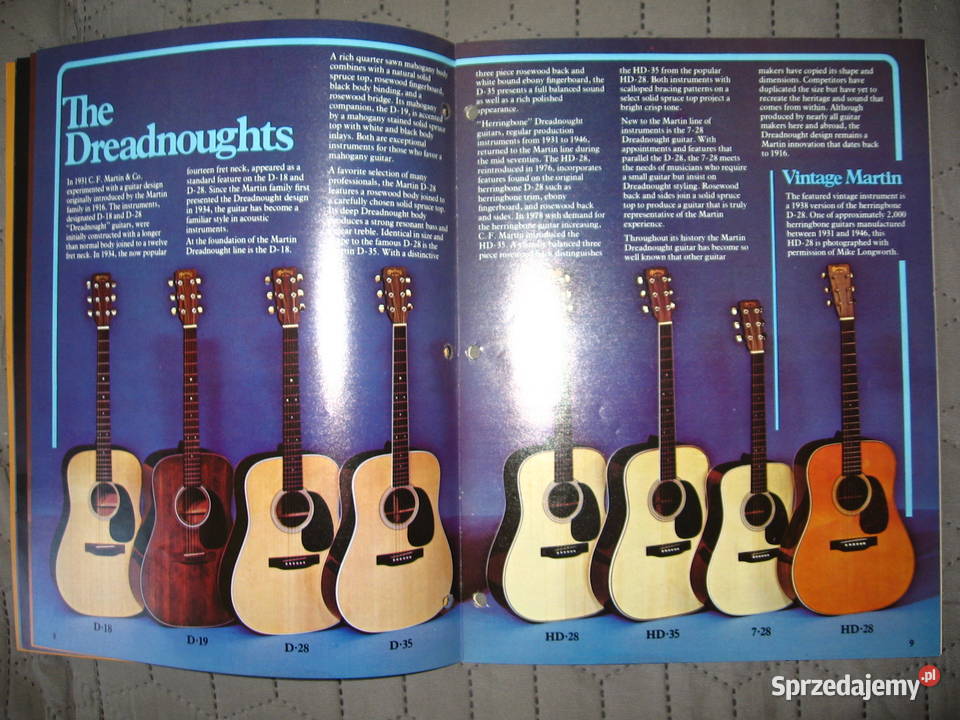 Martin 1981 guitar catalog katalog gitar Kępice