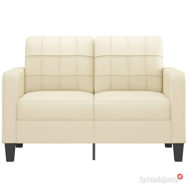 2osobowa sofa kremowy 120 sztuczna skóra Warszawa
