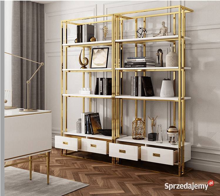 Nowoczesny regał złoty ze stali nierdzewnej Nowy Sącz