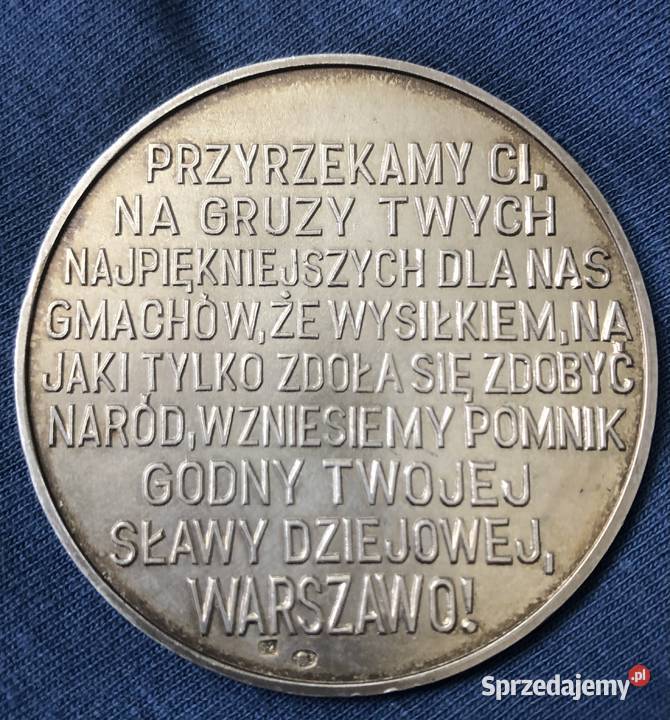 Medal odbudowa Zamek Królewski w Warszawie łódzkie Łowicz