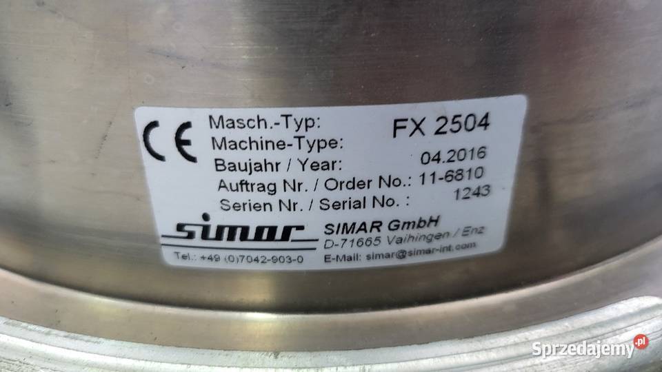 Zaciąg tworzywa podajnik granulatu Simar FX 2504 Białogard