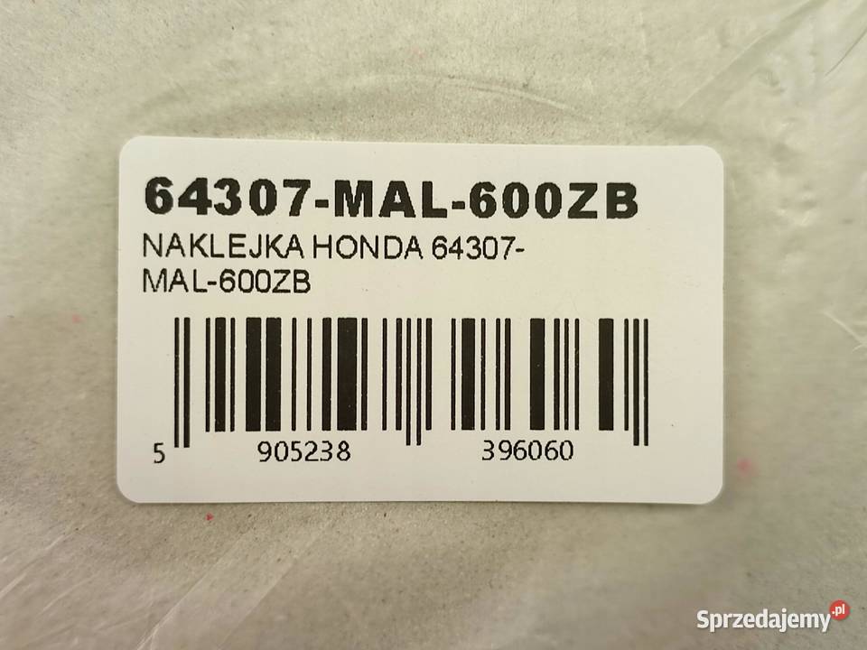 NAKLEJKA F PR BOCZEK HONDA CBR600F HURRICANE sprzedam