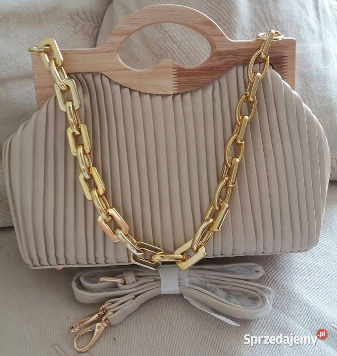 Elegancki kuferek morski turkus jasny beż z Białystok