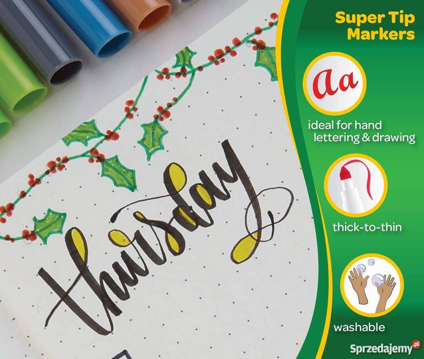 Pisaki 24 Kolory Mazaki Flamastry Crayola Super