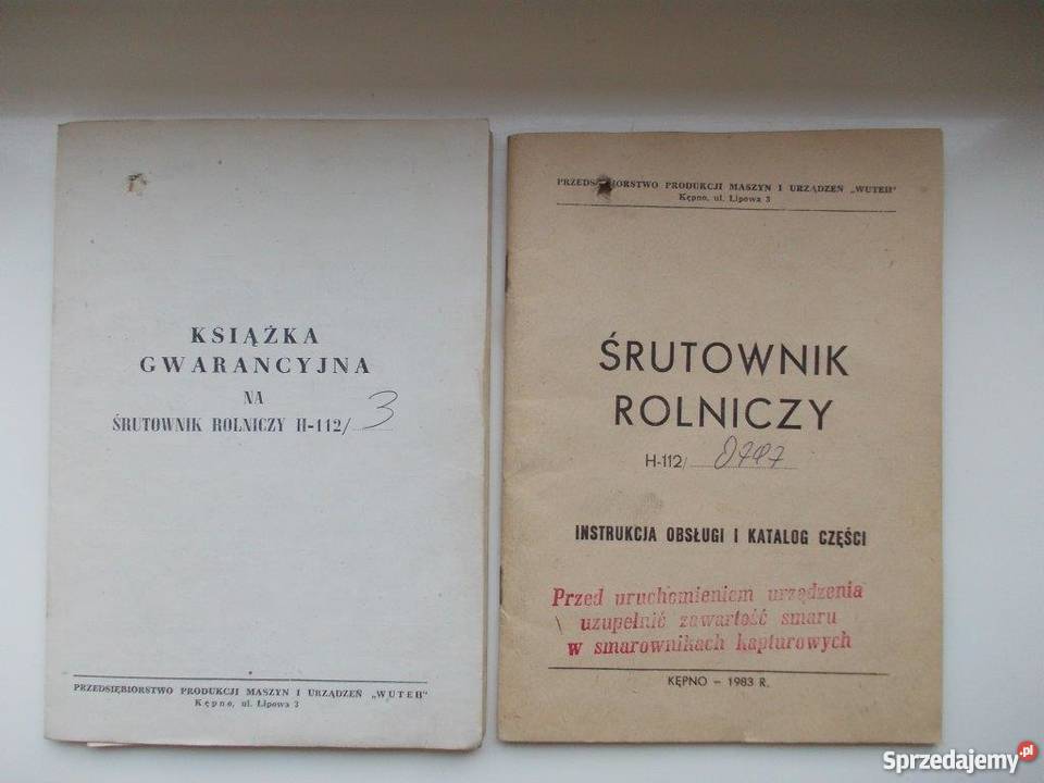 Śrutownik SR1 Wuteh Pozostałe Szamotuły