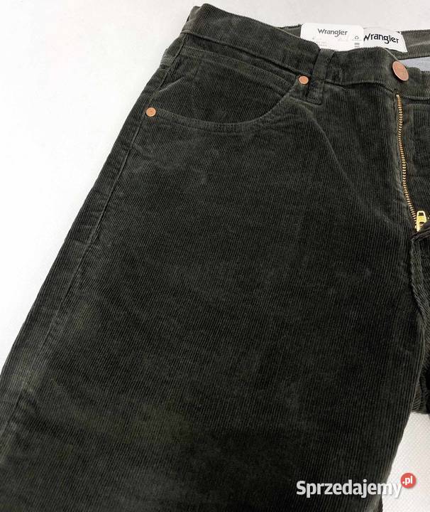Spodnie męskie sztruks Wrangler Arizona Moss Moda i Styl Pisz