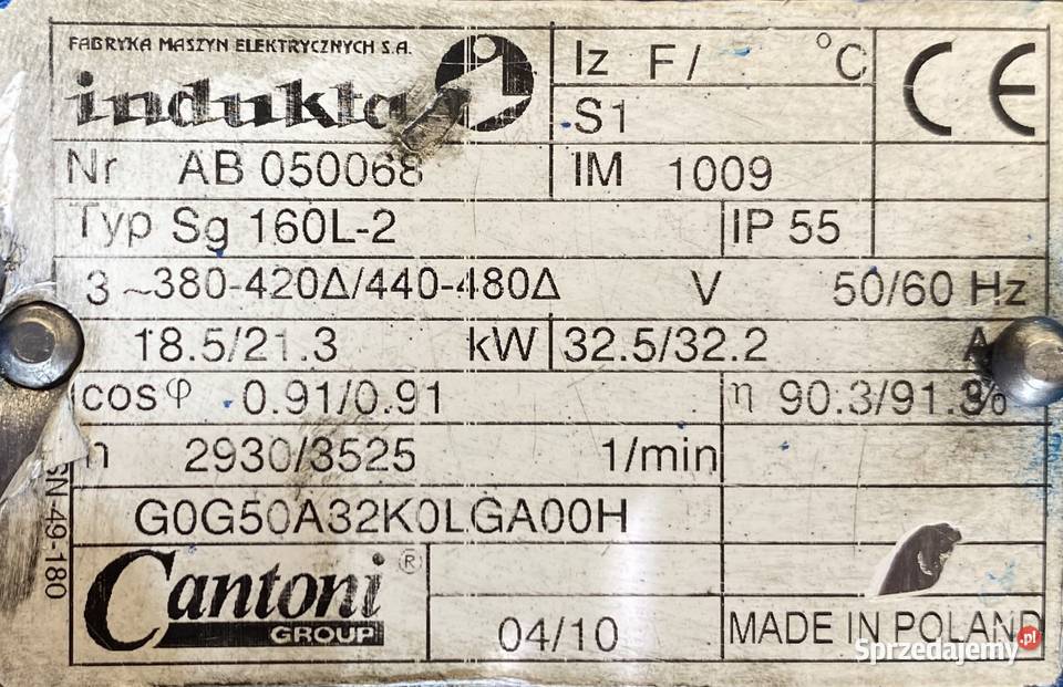 silnik elektryczny 185kW 2930obr 3fazowy INDUKTA