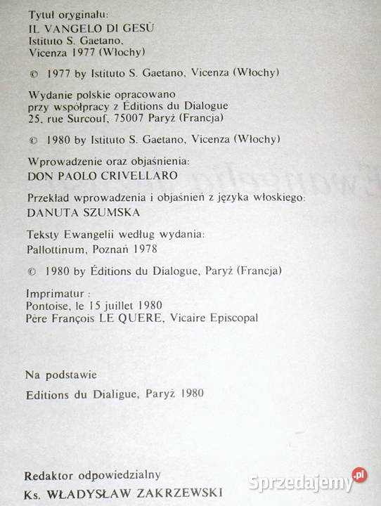 Ewangelia Jezusa Red ks Władysław Zakrzewski lubelskie Chełm