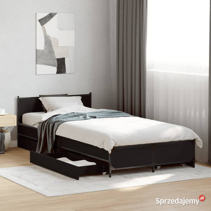 Rama łóżka z szufladami czarna 90x200 WM3279967 Warszawa