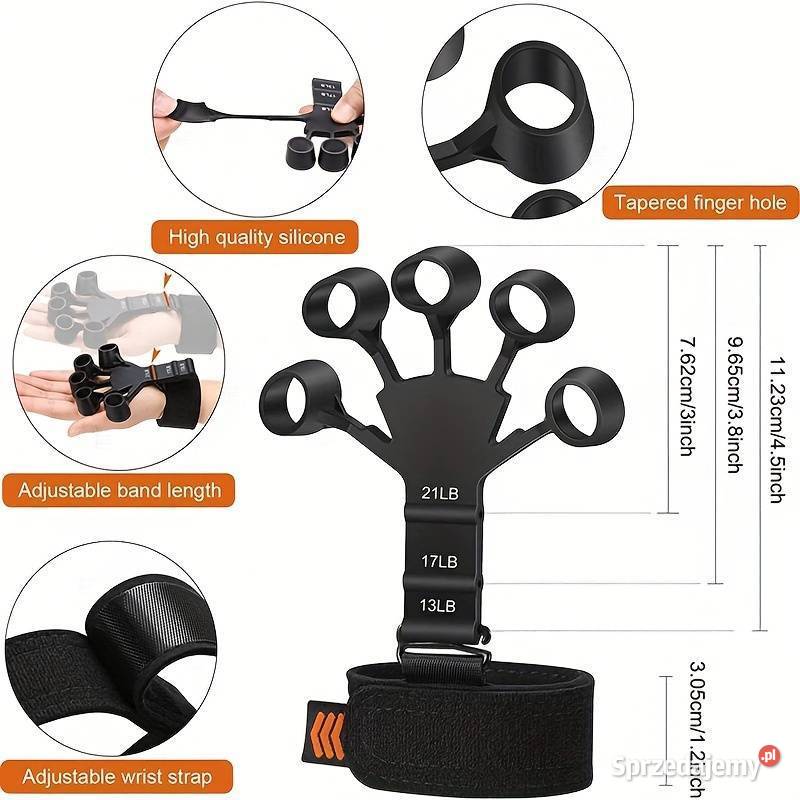 Finger Gripper sprzęt do ćwiczenia rąk Szary mazowieckie Płock