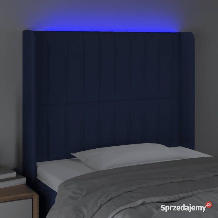 Zagłówek do łóżka z LED niebieski 93x16x118128 Warszawa sprzedam